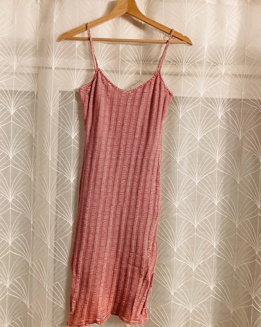 Robe Pull&Bear Rose/Blanc - Taille 28