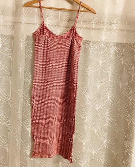 Robe Pull&Bear Rose/Blanc - Taille 28