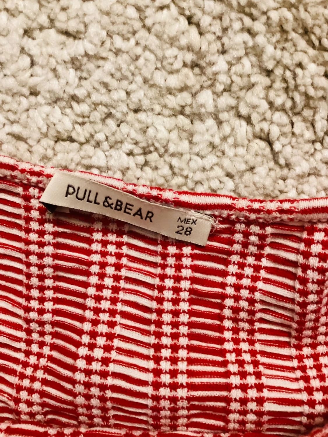 Robe Pull&Bear Rose/Blanc - Taille 28