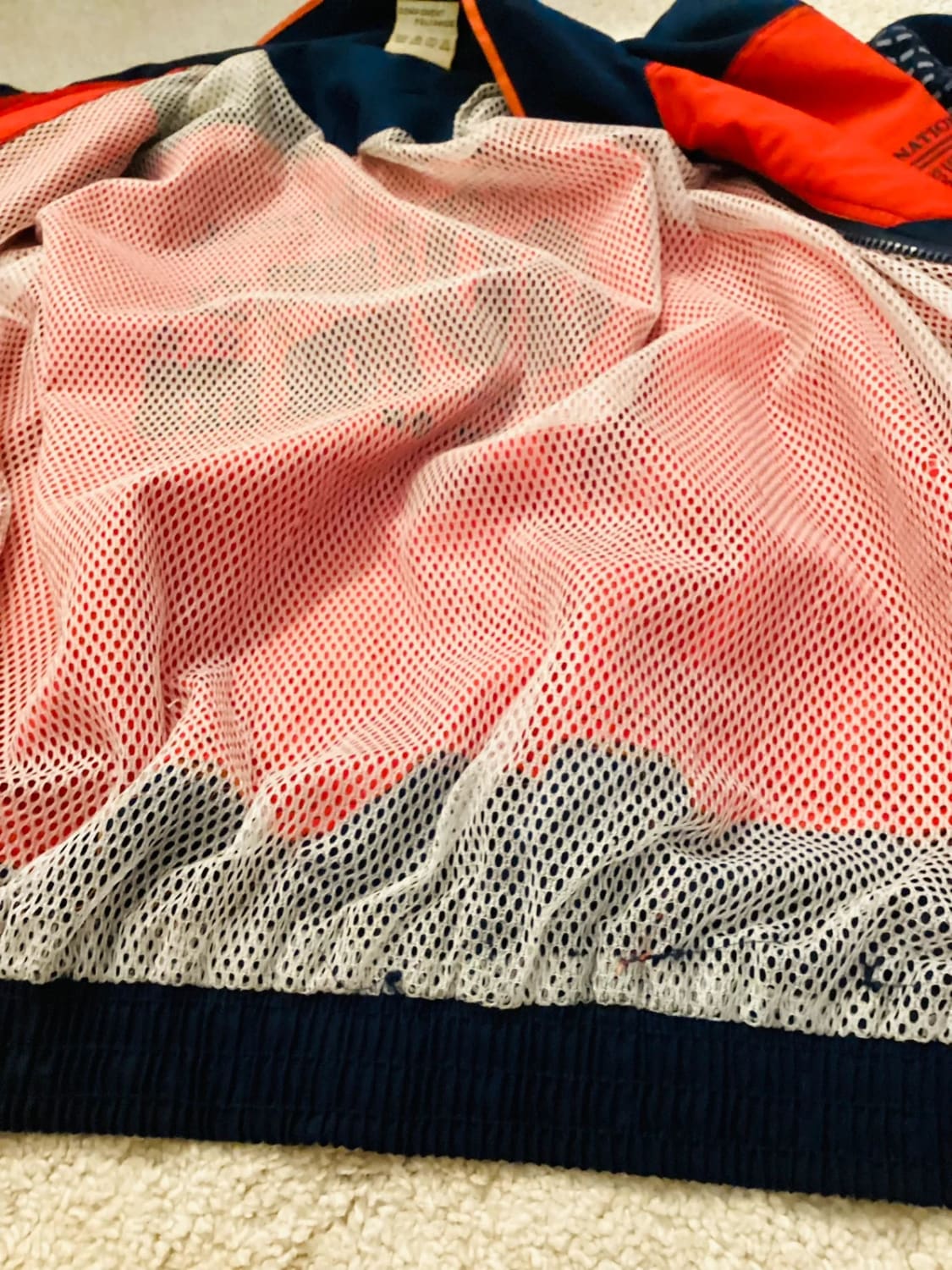Veste Biwang 14A en très bon état Garçon Marine Rouge 🌊