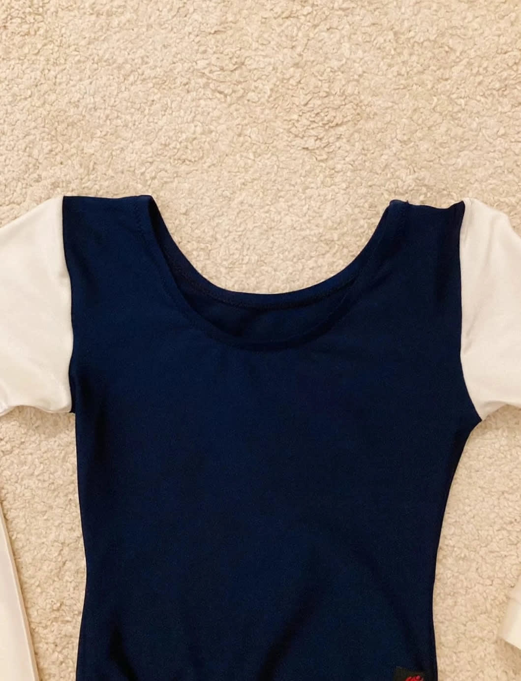 Justaucorps de Gymnastique Fille 14A - Marine & Crème