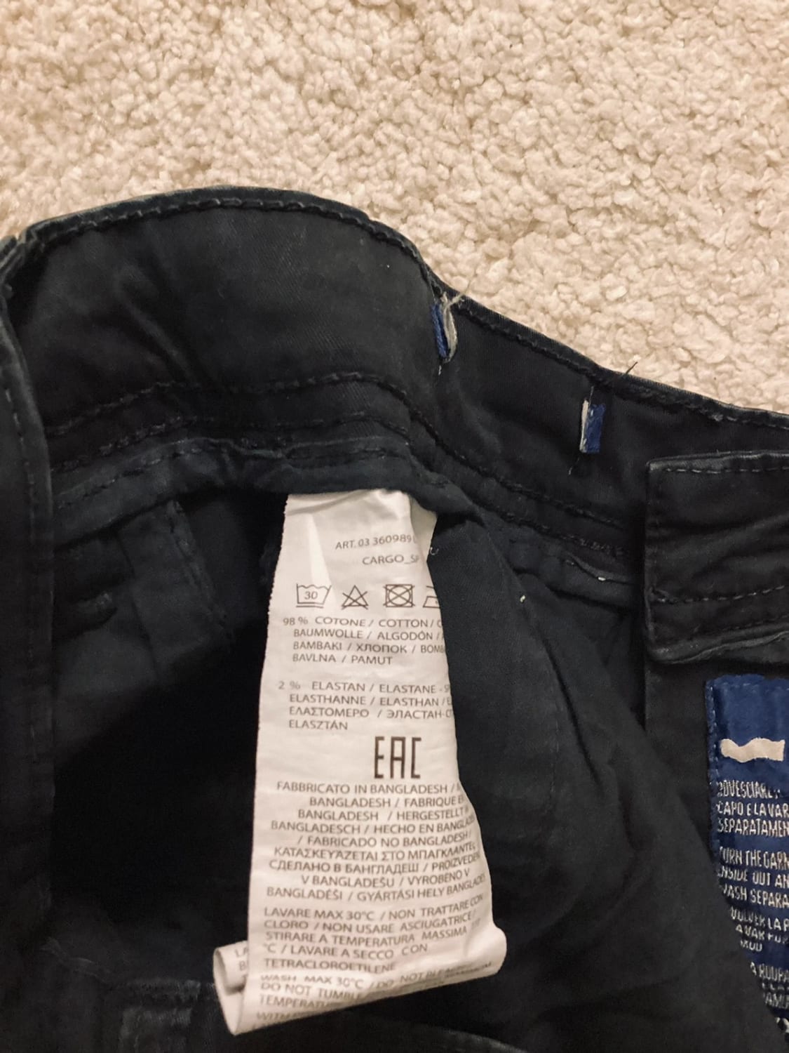Pantalon Gas XXS Noir