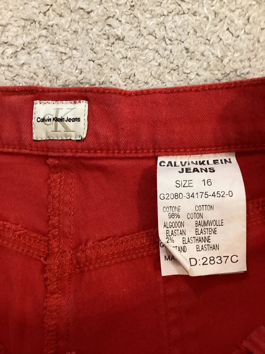 Jeans Calvin Klein XS en Très Bon État 🔴