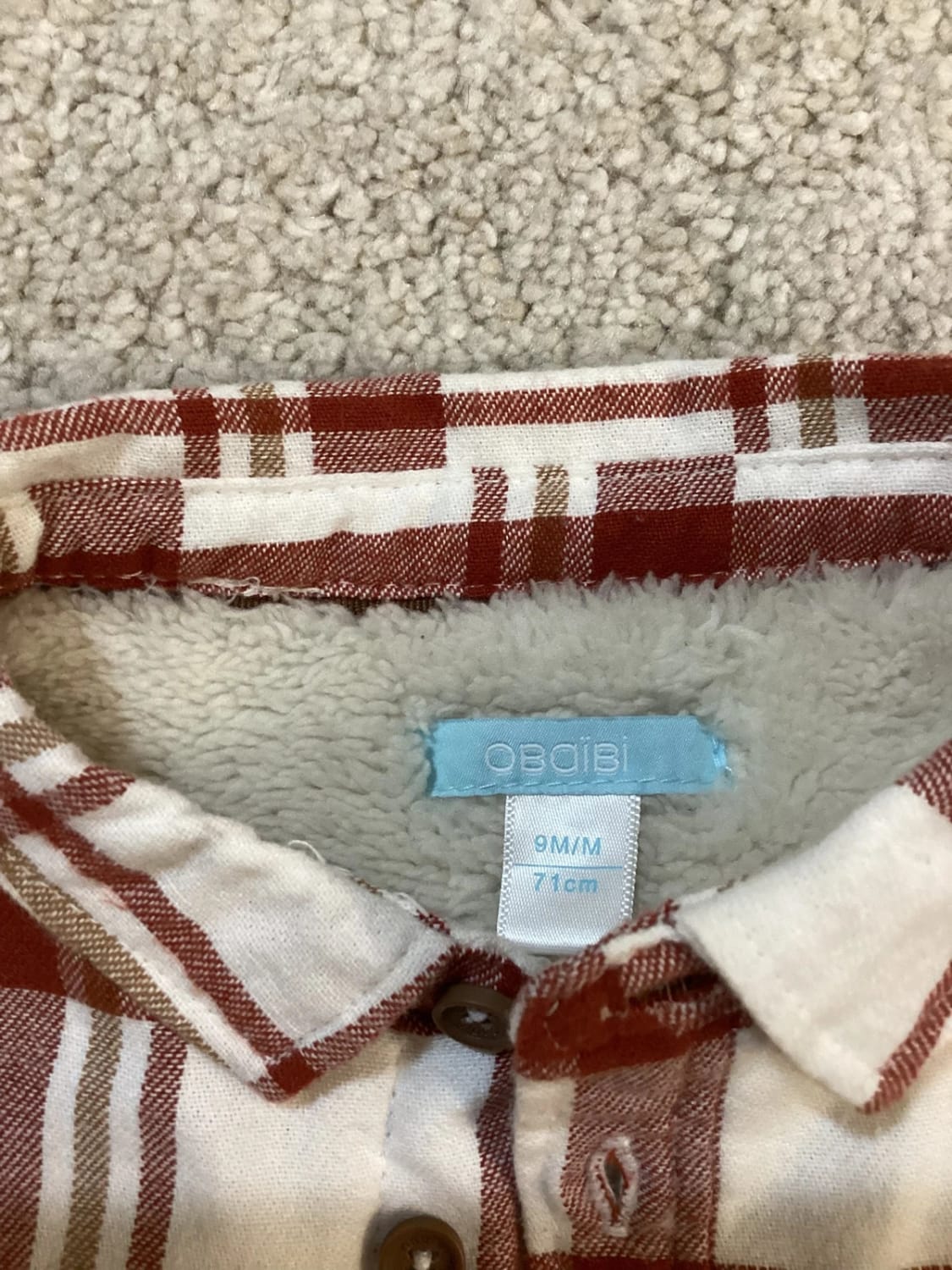 Veste Chemise Obaïbi 9M en Très Bon État 🔴