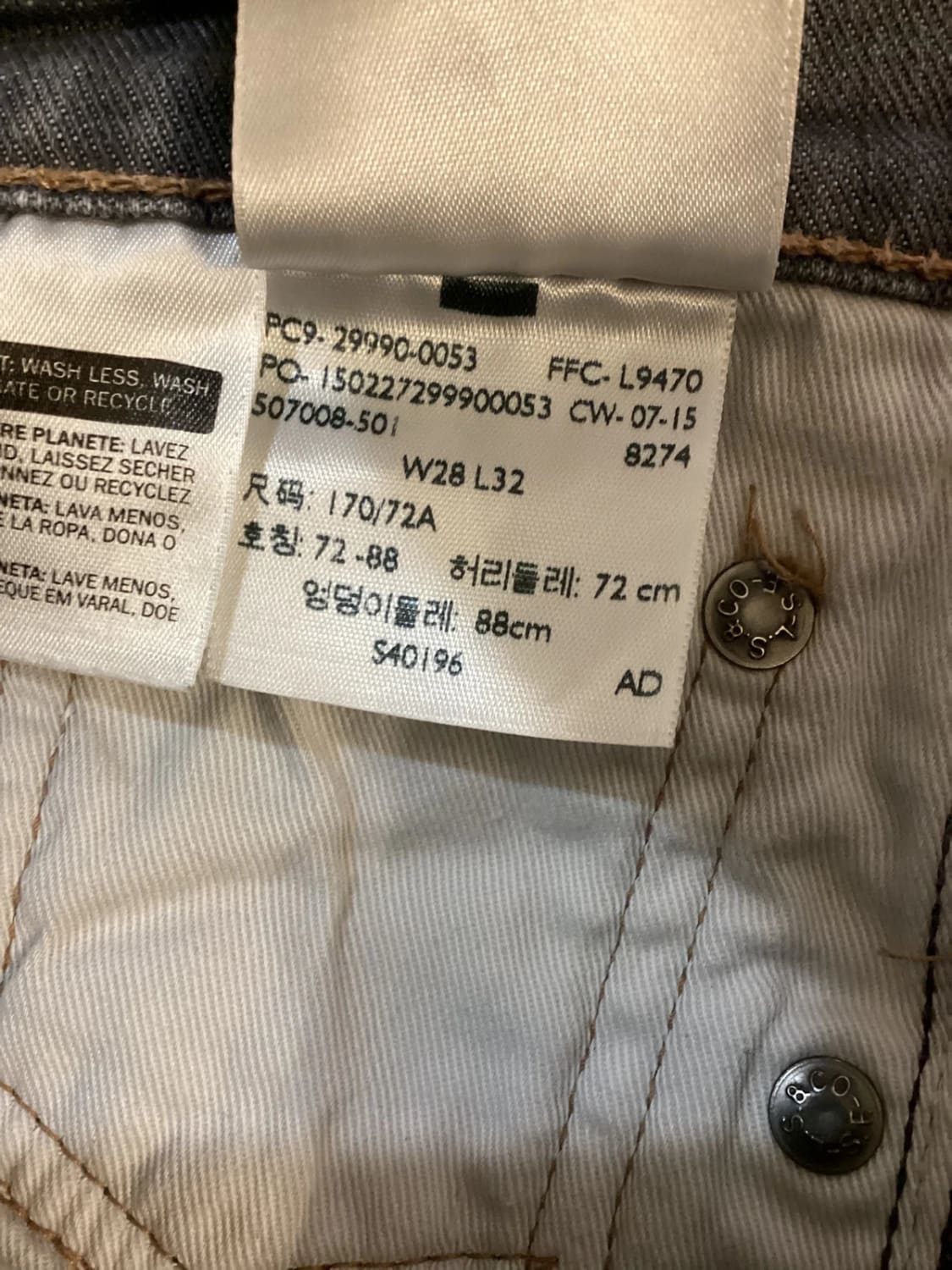 Jeans Levi’s W28L88 cm en Très Bon État 🌿
