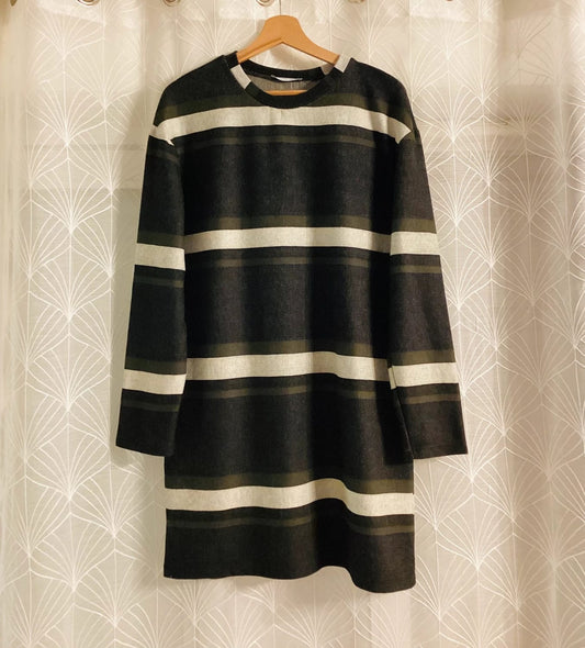 Robe Zara Trafaluc Kaki/Noir - M