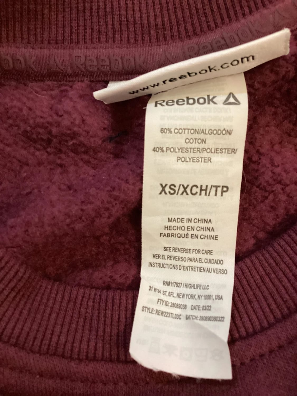 Pull Reebok - XS - Très Bon État