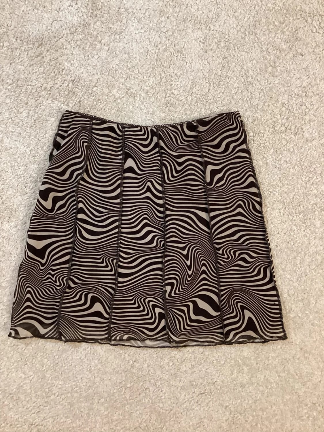 Jupe H&M Bicolore Marron et Blanc - Taille XXXS