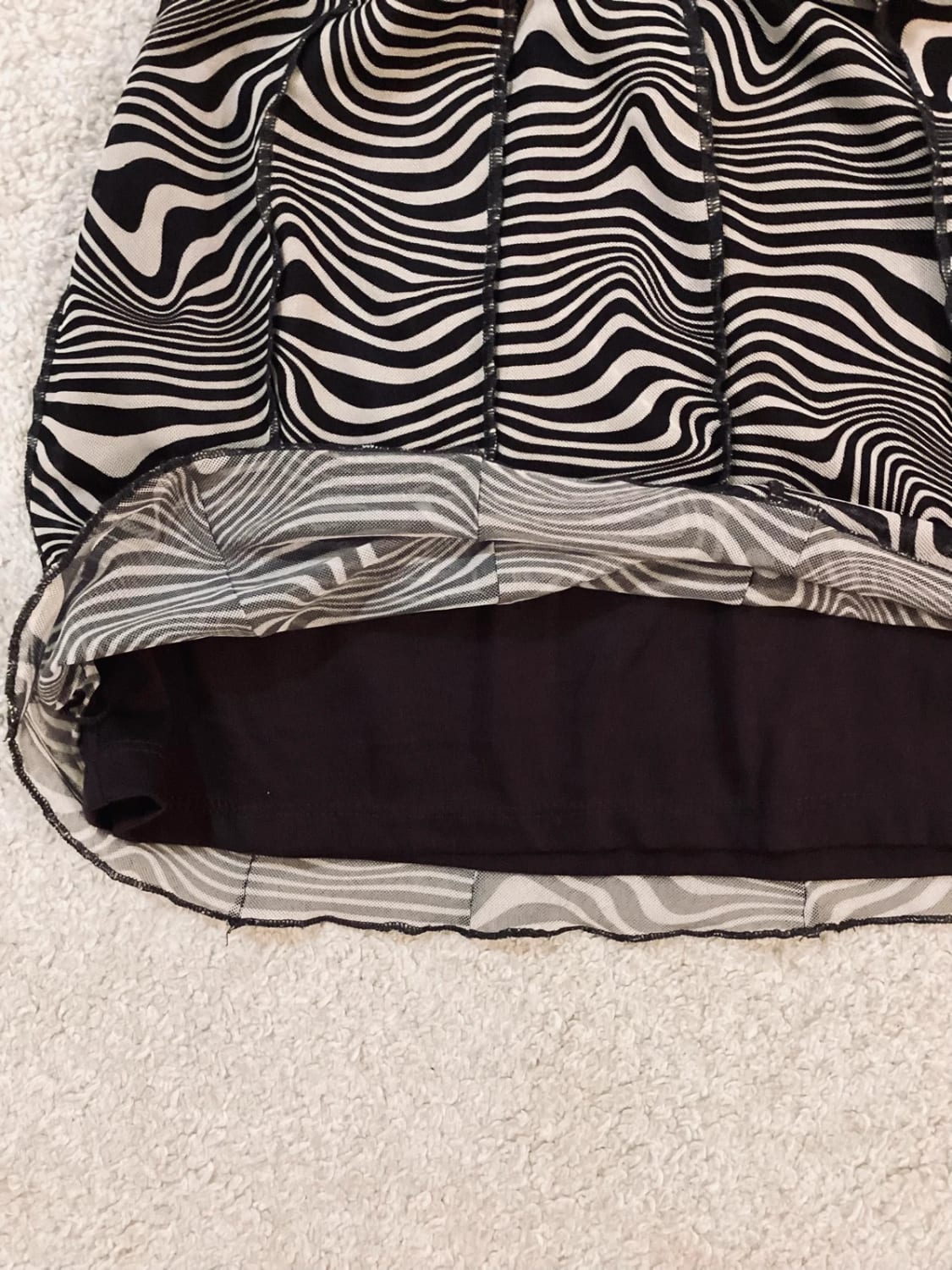 Jupe H&M Bicolore Marron et Blanc - Taille XXXS