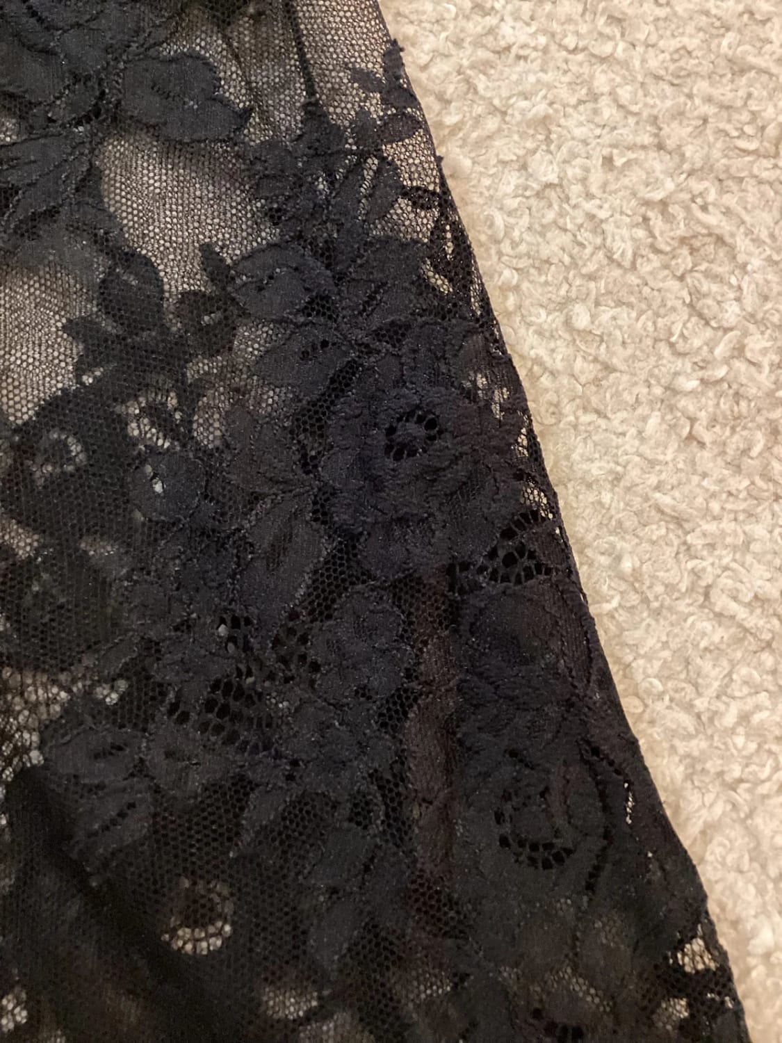 Robe de Nuit Noir et Beige - Taille M