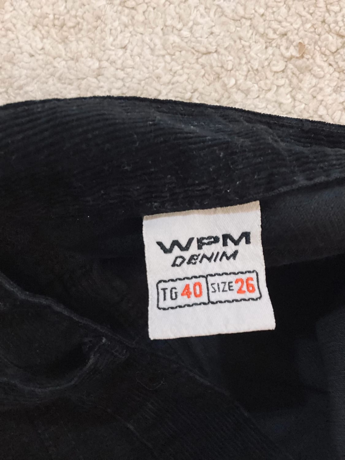 Pantalon WPM Noir - Taille W26
