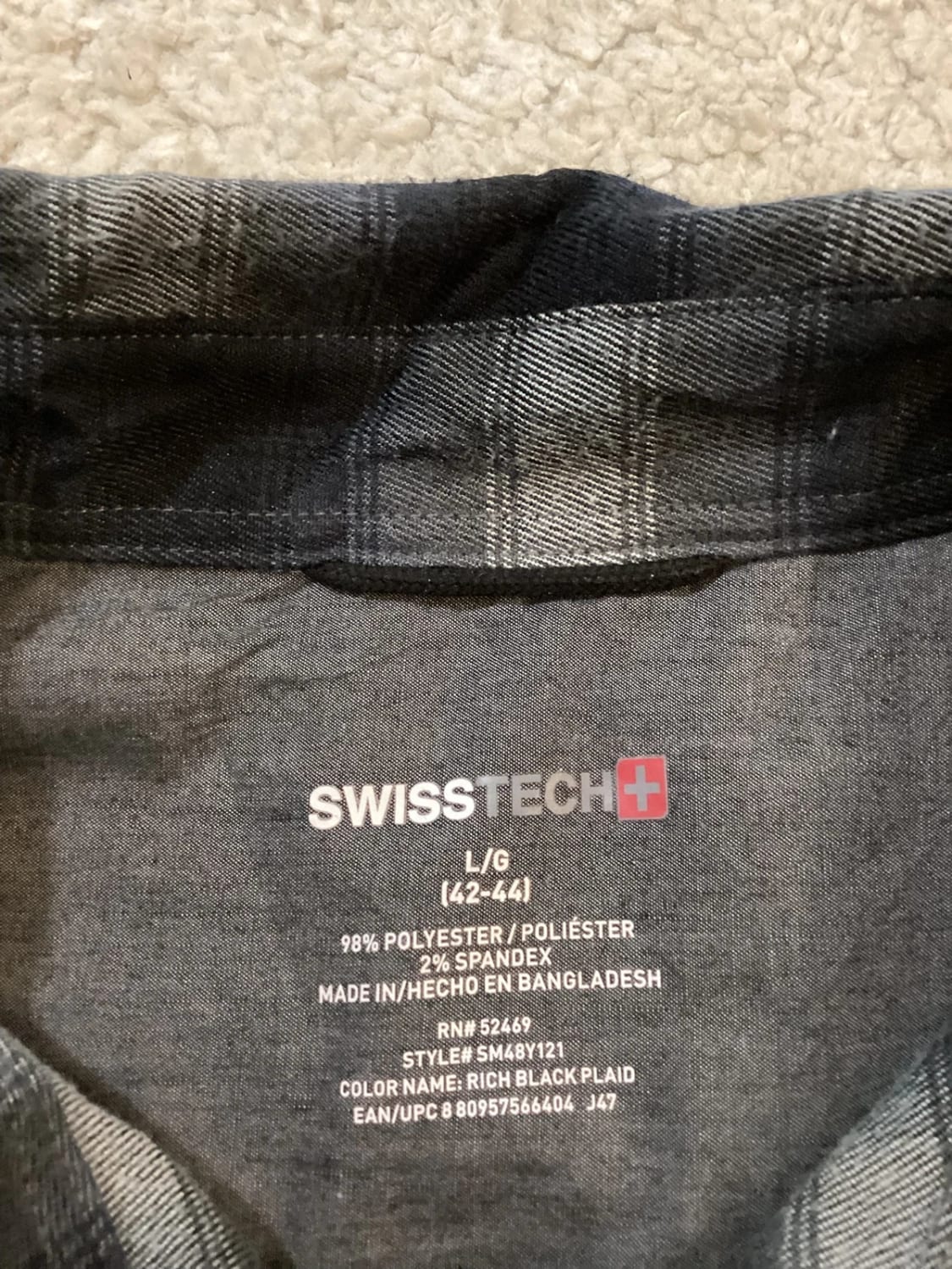 🍂 Chemise Swisstech - Homme L/G