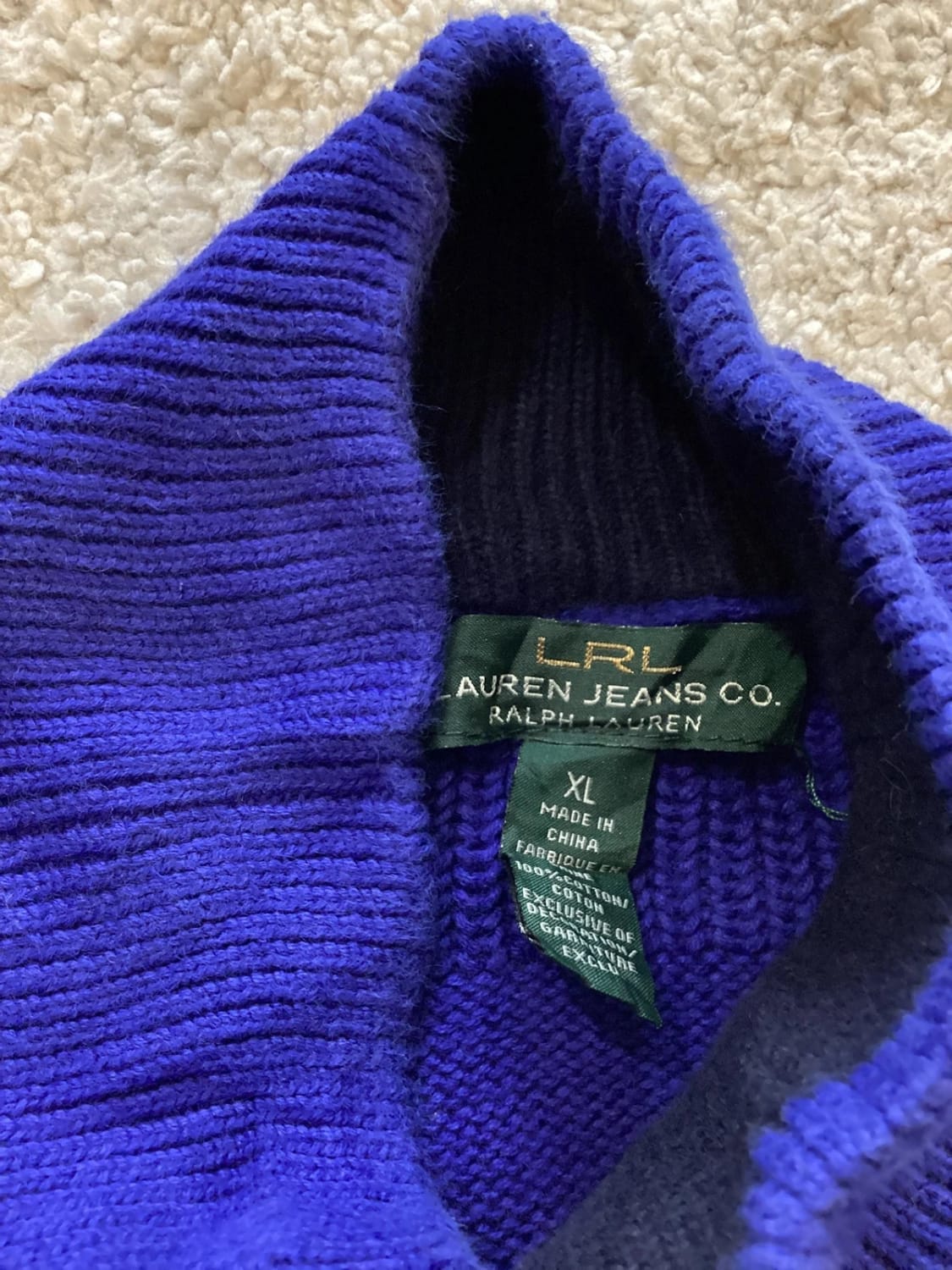 Sweat à Col Roulé Ralph Lauren - Bleu - Taille XL