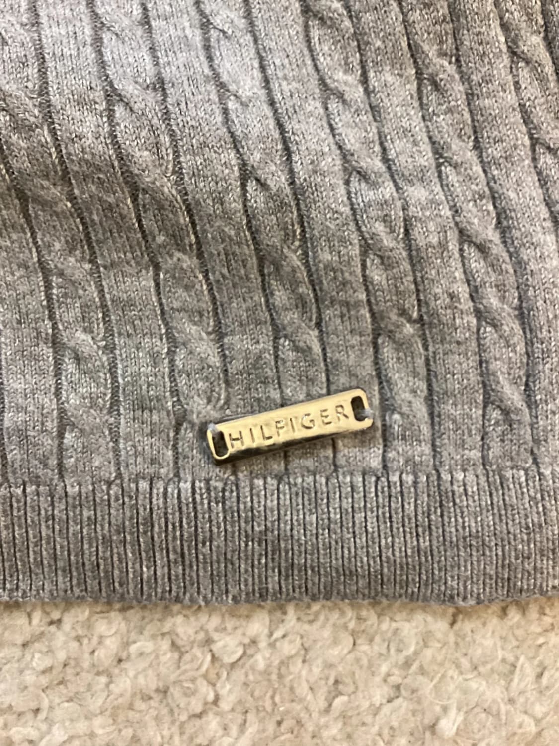 Pull Fin Torsá Tommy Hilfiger Beige Taupe Viscose/Nylon Col Rond – Femme – Taille L