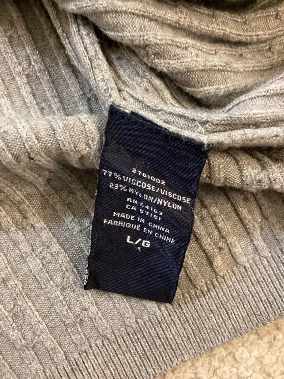 Pull Fin Torsá Tommy Hilfiger Beige Taupe Viscose/Nylon Col Rond – Femme – Taille L