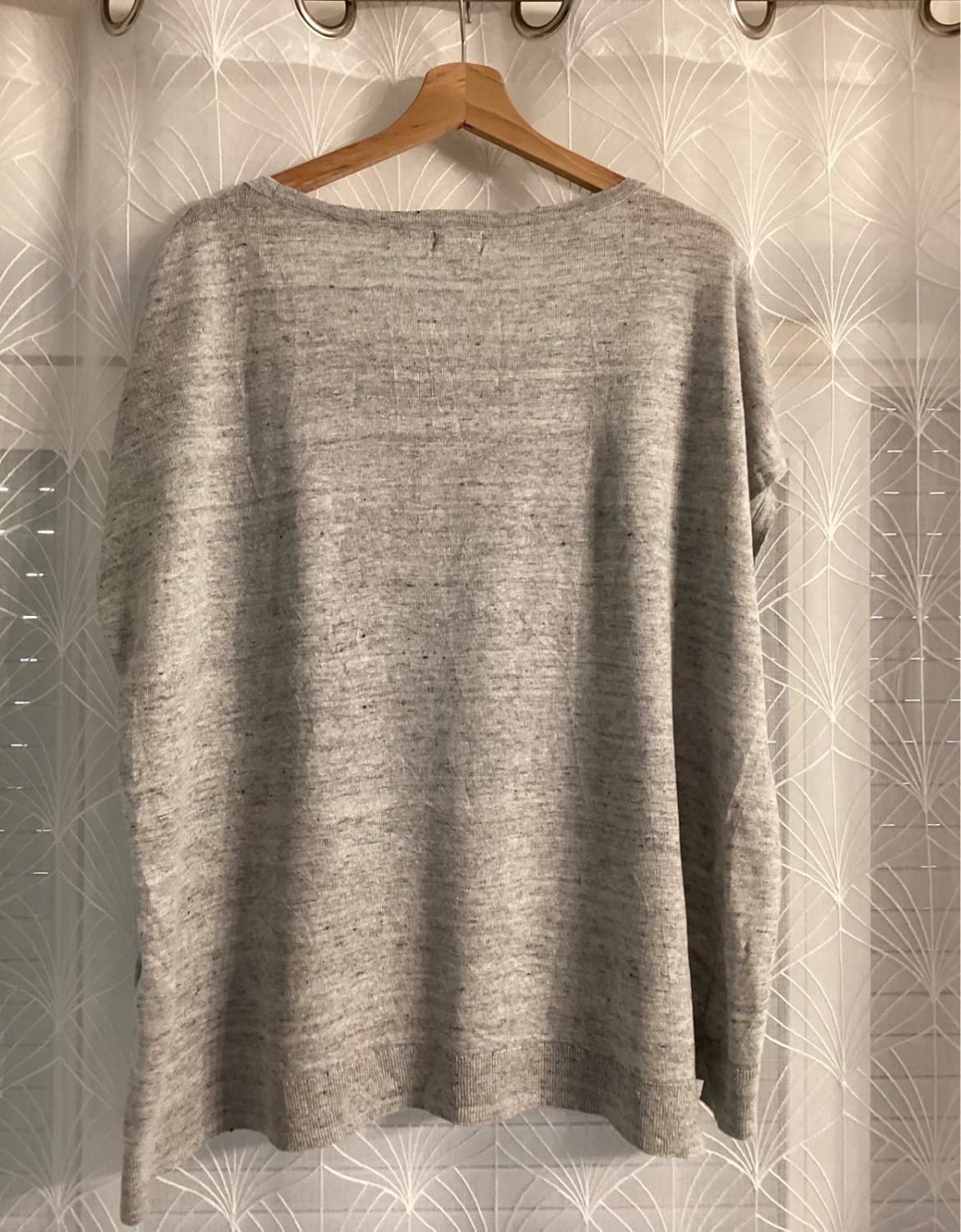 Haut Ample Boxy Fit Patagonia Gris Chiné Maille Côtelée – Femme – Taille L