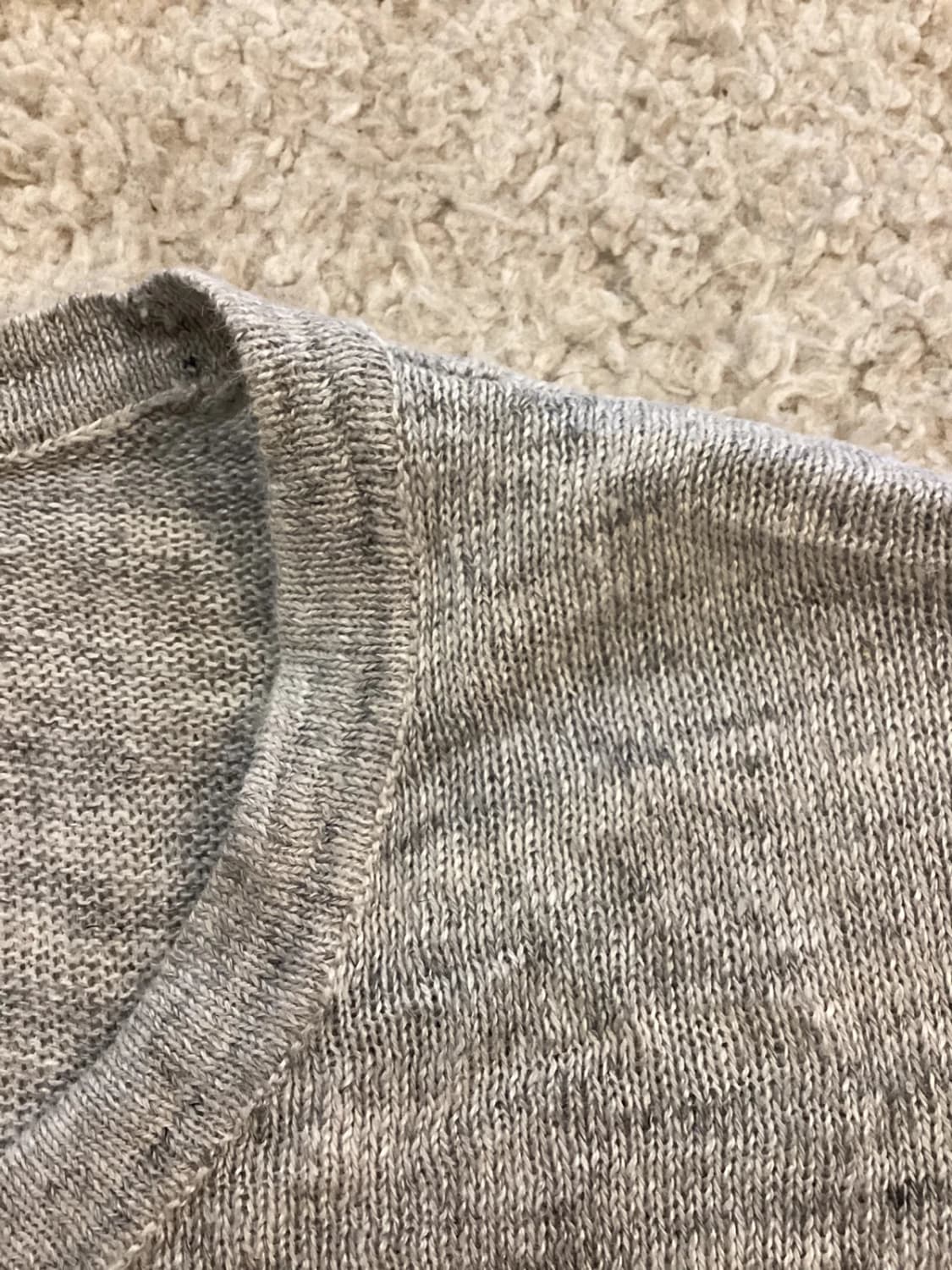 Haut Ample Boxy Fit Patagonia Gris Chiné Maille Côtelée – Femme – Taille L