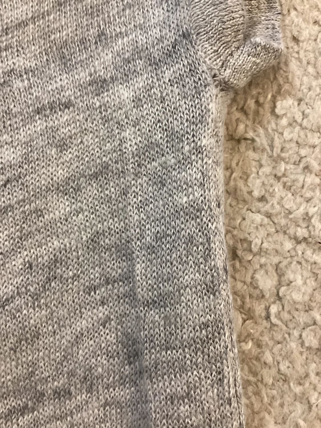 Haut Ample Boxy Fit Patagonia Gris Chiné Maille Côtelée – Femme – Taille L
