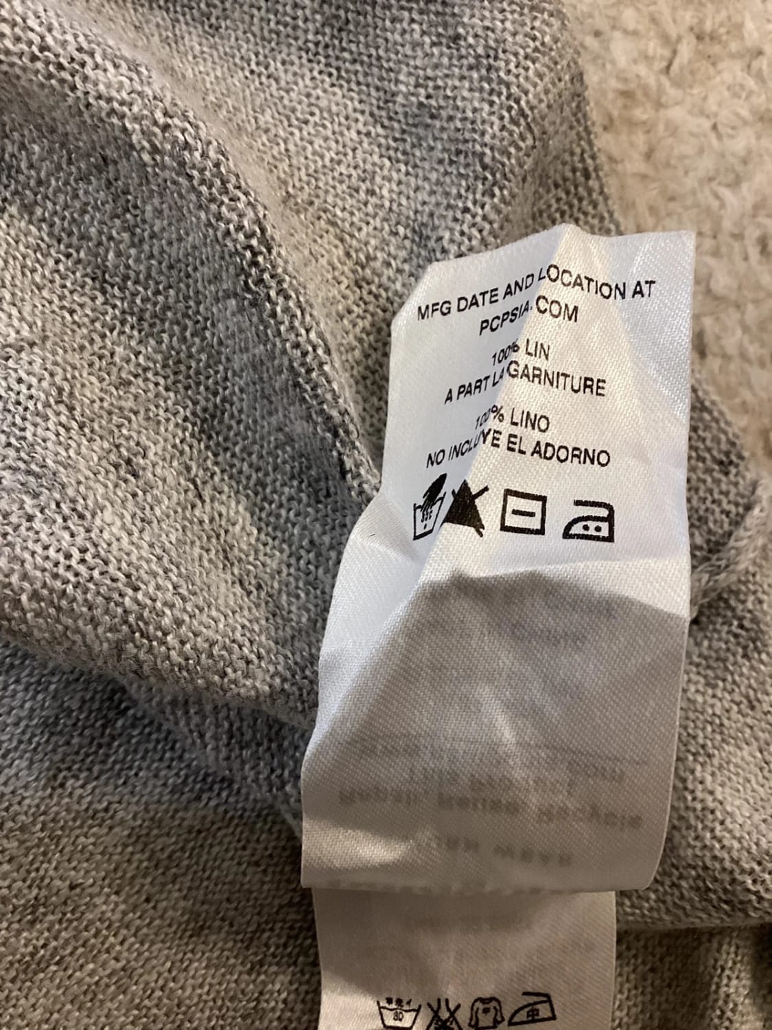 Haut Ample Boxy Fit Patagonia Gris Chiné Maille Côtelée – Femme – Taille L