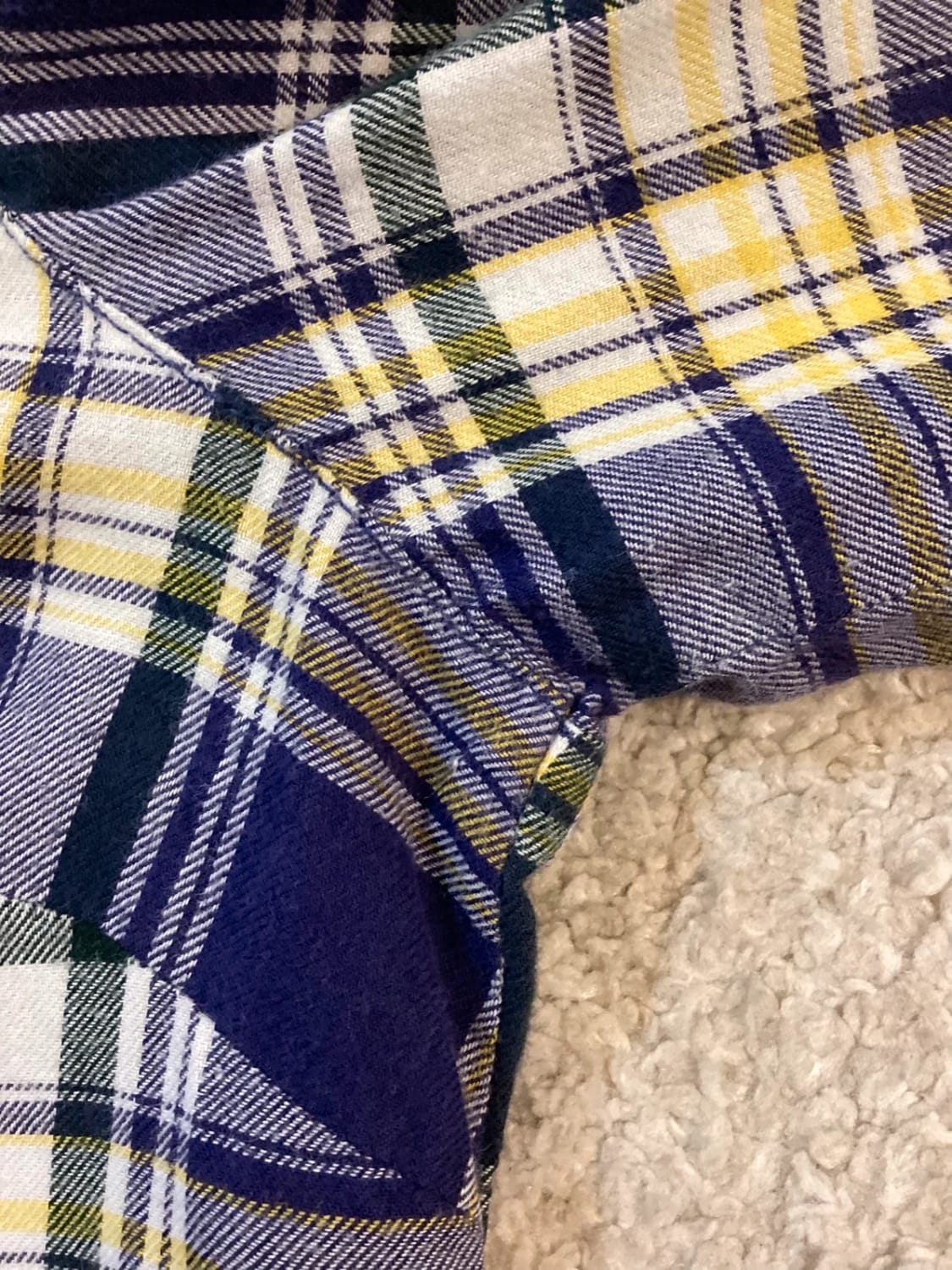 💜💛 Chemise Tommy Hilfiger Color Block - Violet, Jaune, Blanc - Taille M