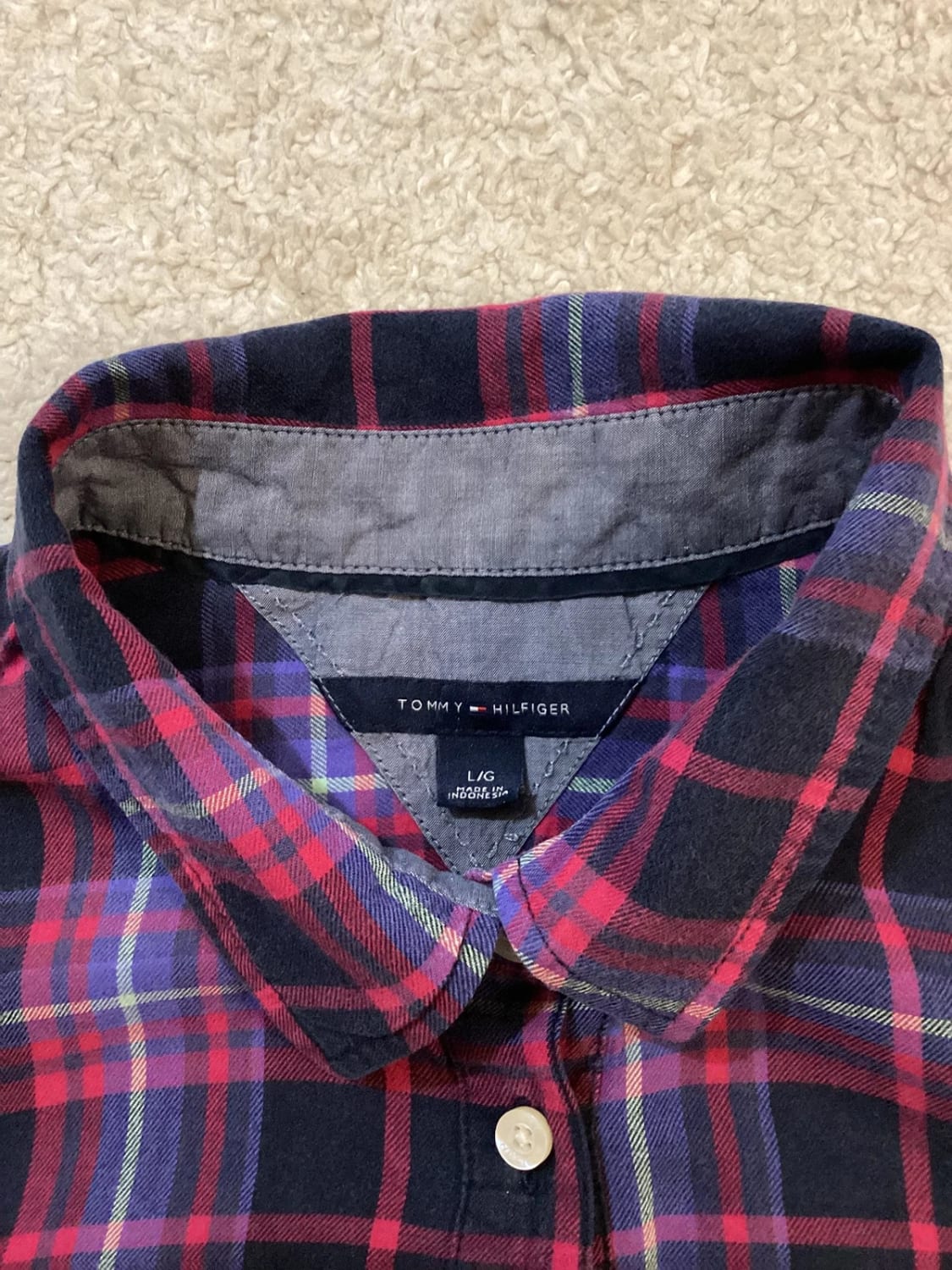 🌈 Chemise Flanelle Tommy Hilfiger Carreaux Multicolore - L/G