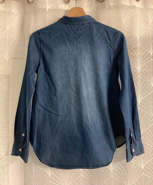 👖 Chemise Tommy Hilfiger Jeans pour Fille - Taille 12A-14A - Bleu