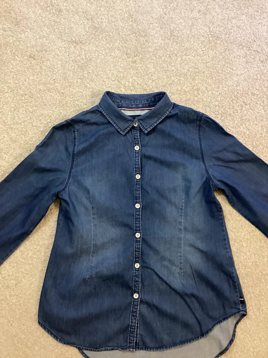👖 Chemise Tommy Hilfiger Jeans pour Fille - Taille 12A-14A - Bleu