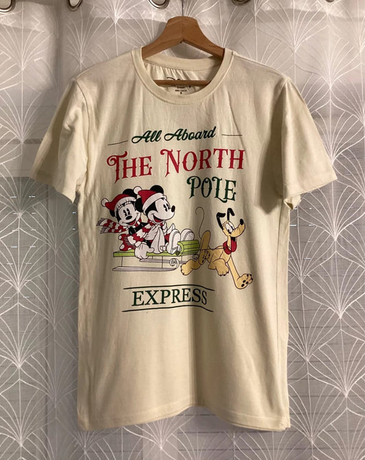 🐭 T-shirt Disney Mickey Mouse Femme - Crème - Taille S/M