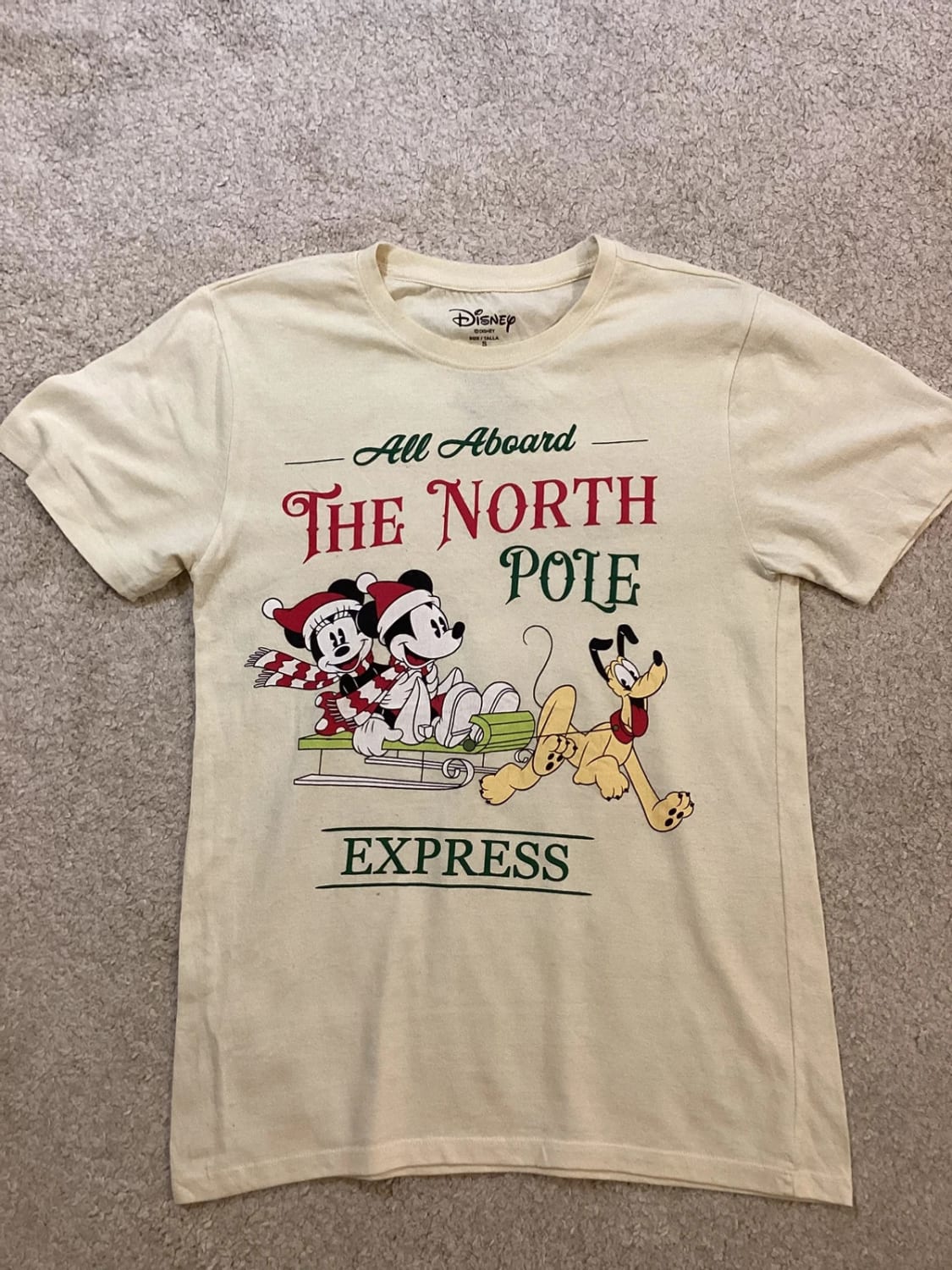 🐭 T-shirt Disney Mickey Mouse Femme - Crème - Taille S/M