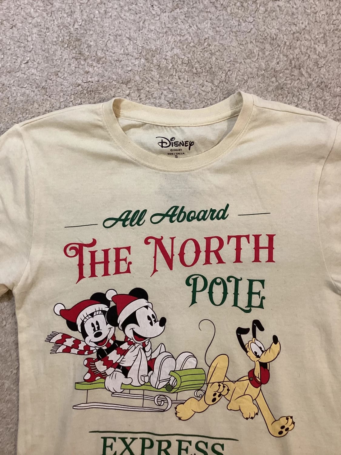 🐭 T-shirt Disney Mickey Mouse Femme - Crème - Taille S/M