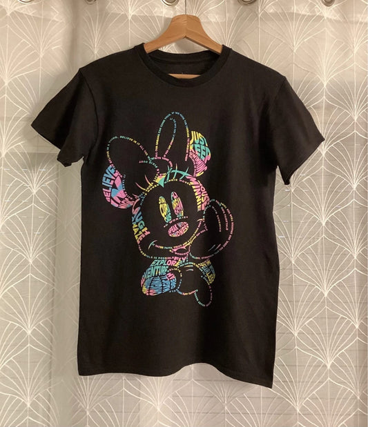 🐭 T-shirt Disney Mickey Mouse Femme - Noir - Taille S