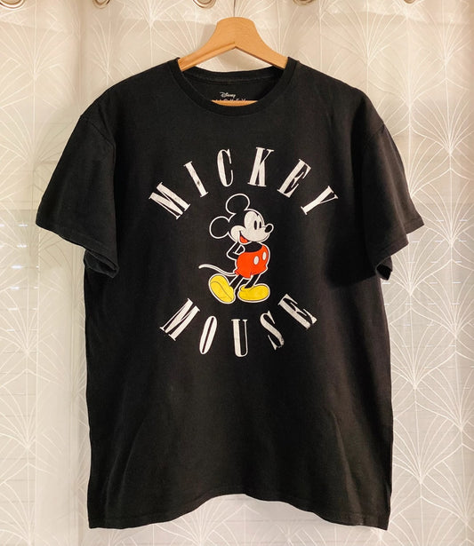 🐭 T-shirt Disney Mickey Mouse - Noir - Taille L - Coupe Courte