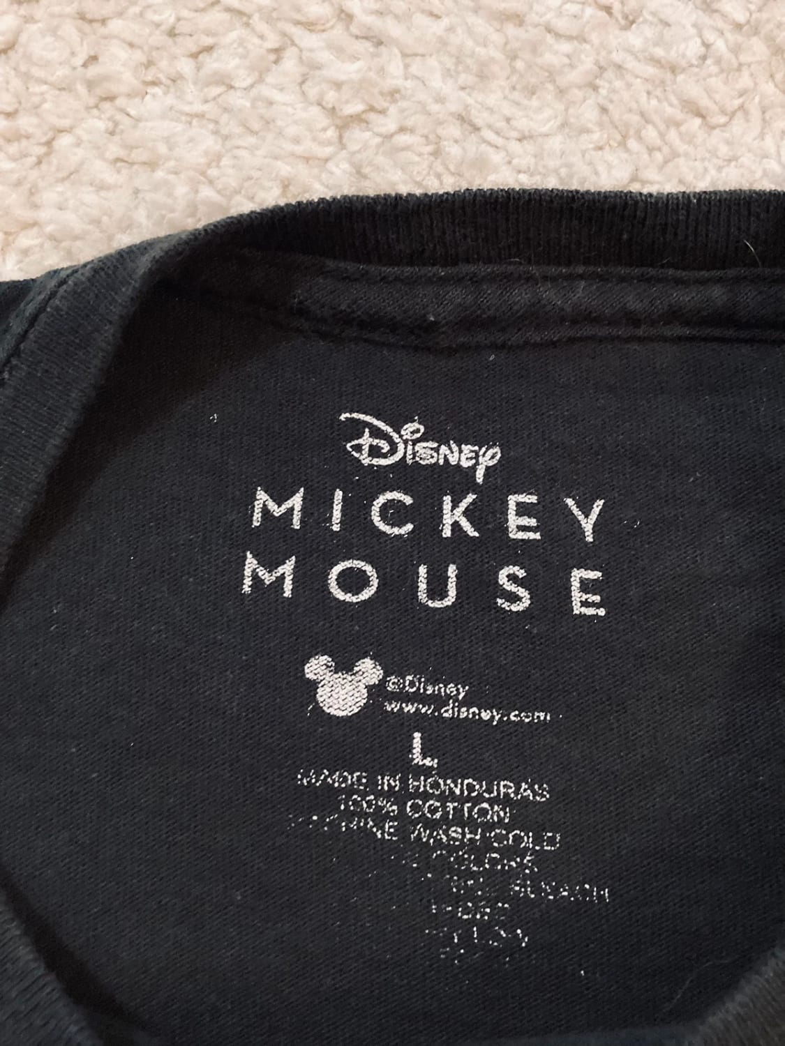 🐭 T-shirt Disney Mickey Mouse - Noir - Taille L - Coupe Courte
