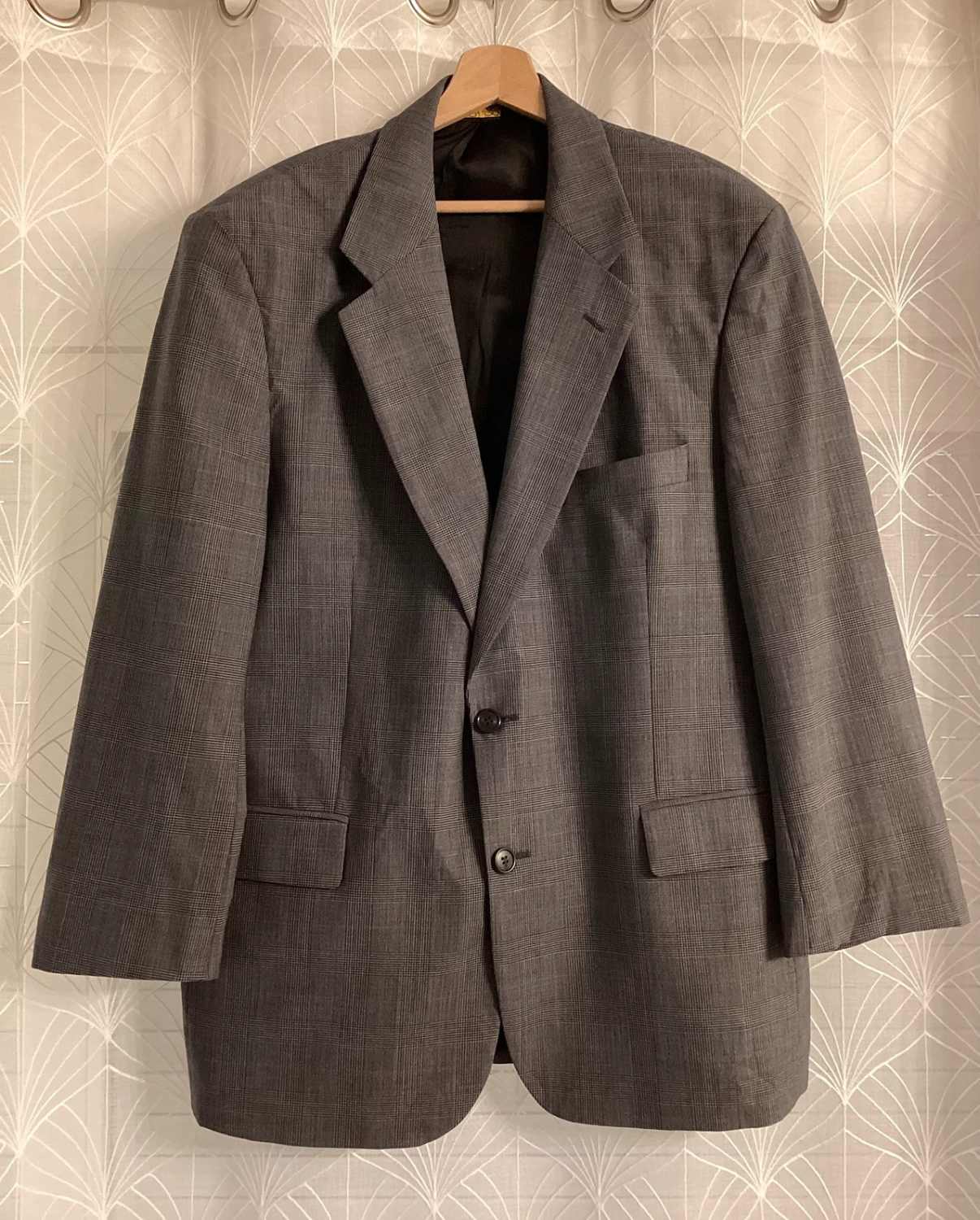 🧥 Blazer Brooks Brothers - Carreaux Gris - Taille L(42S) - Laine/Lycra
