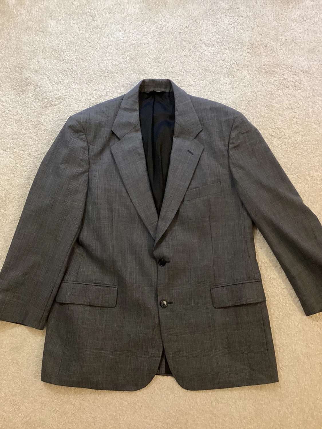 🧥 Blazer Brooks Brothers - Carreaux Gris - Taille L(42S) - Laine/Lycra