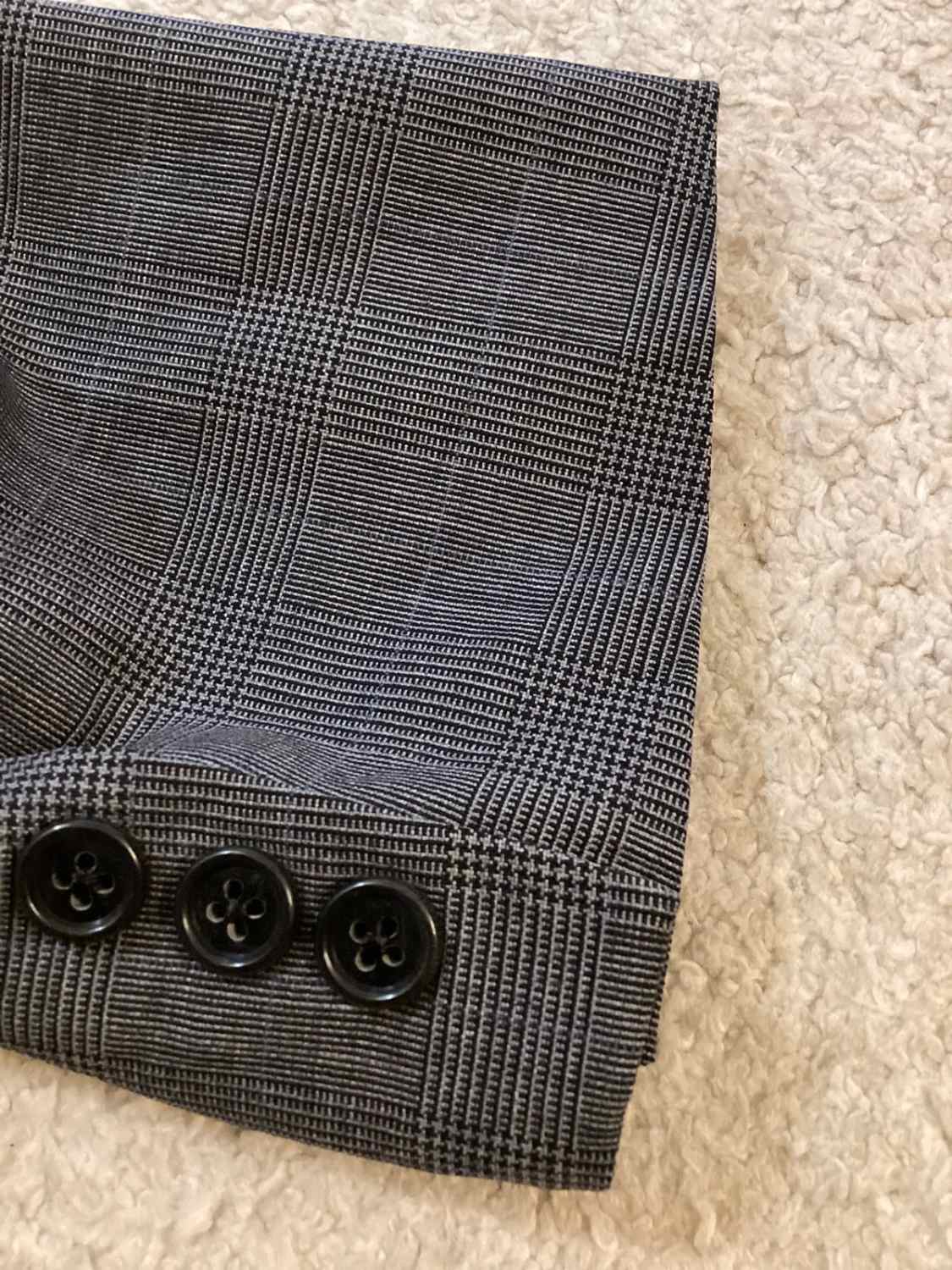 🧥 Blazer Brooks Brothers - Carreaux Gris - Taille L(42S) - Laine/Lycra