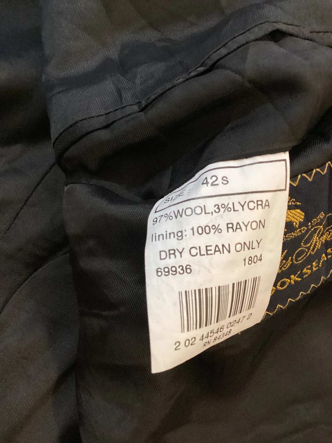 🧥 Blazer Brooks Brothers - Carreaux Gris - Taille L(42S) - Laine/Lycra