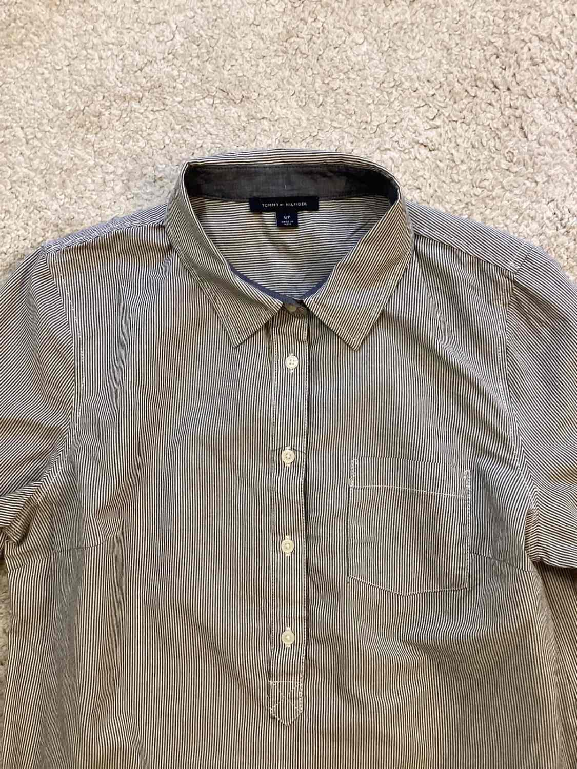 Camicia Tommy Hilfiger a Righe Bianco & Grigio - S/P
