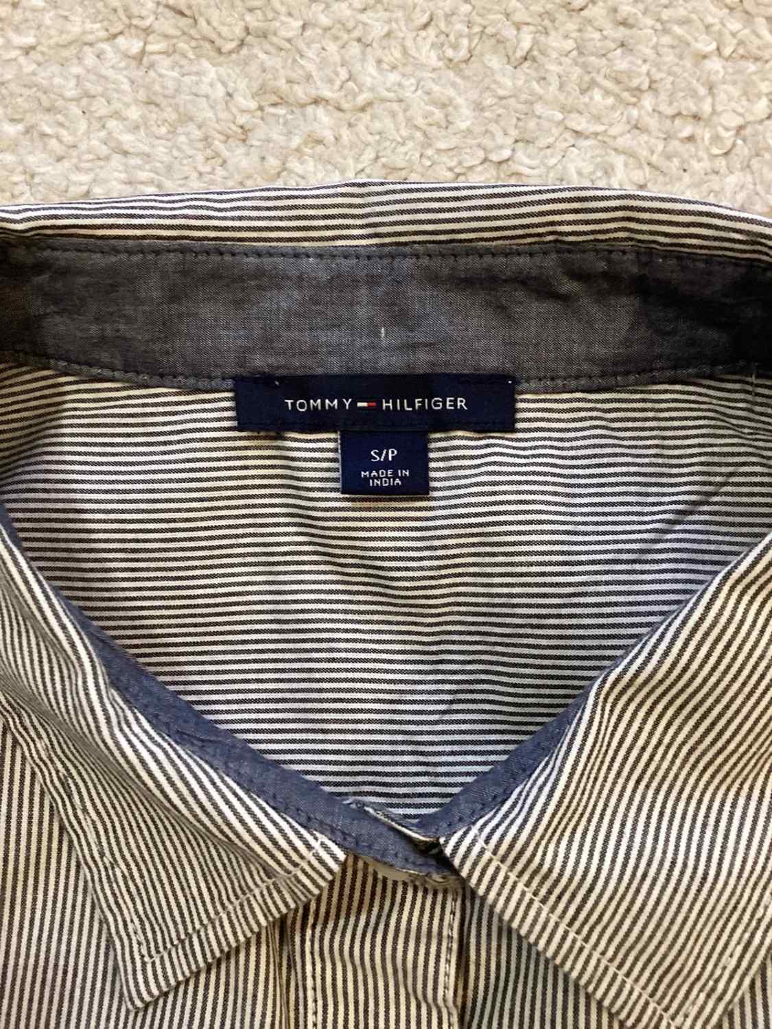 Camicia Tommy Hilfiger a Righe Bianco & Grigio - S/P