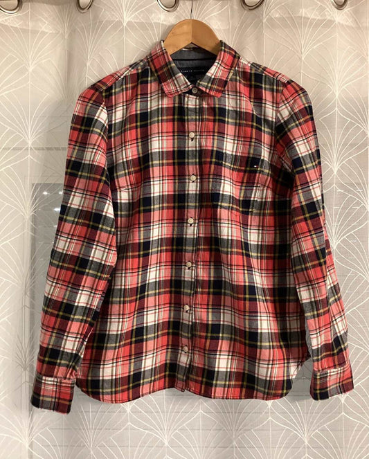 🌈 Chemise Tommy Hilfiger Carreaux Multicolore Sombre - S/P