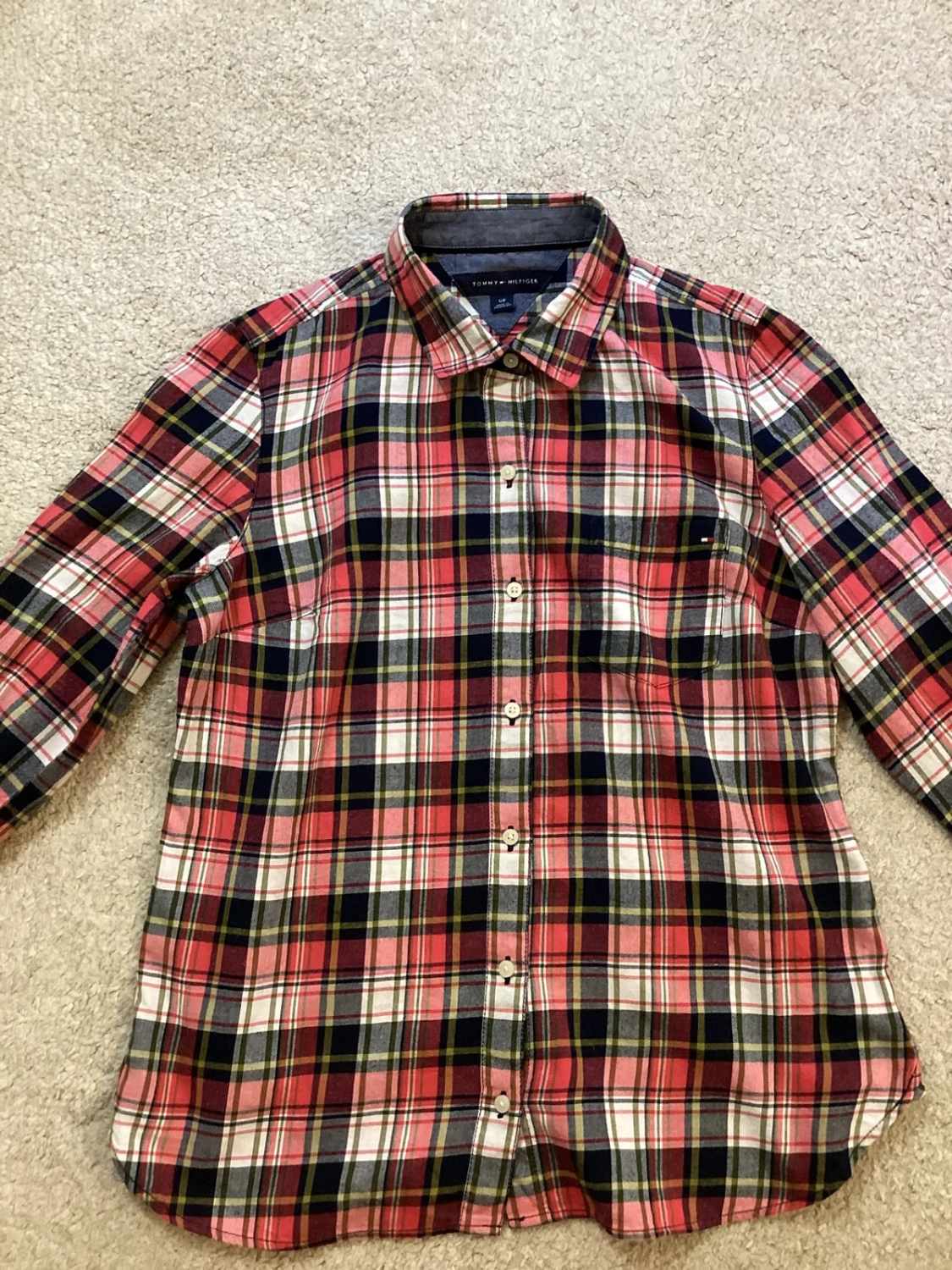 🌈 Chemise Tommy Hilfiger Carreaux Multicolore Sombre - S/P