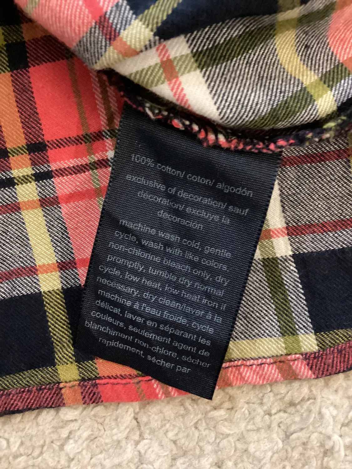🌈 Chemise Tommy Hilfiger Carreaux Multicolore Sombre - S/P