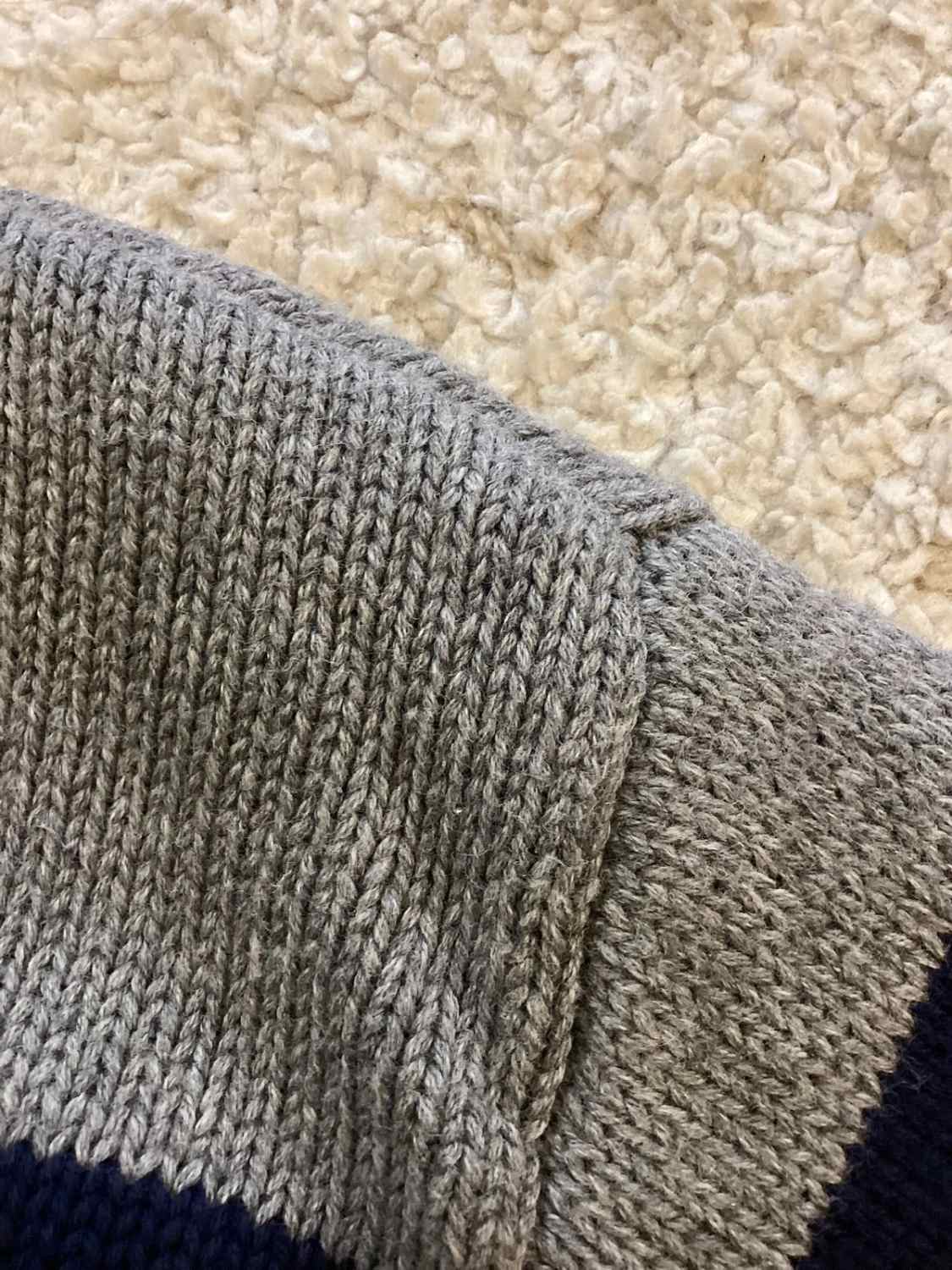 🧶 Sweat Chaps Homme à Rayures - Gris & Marine - Taille L/G