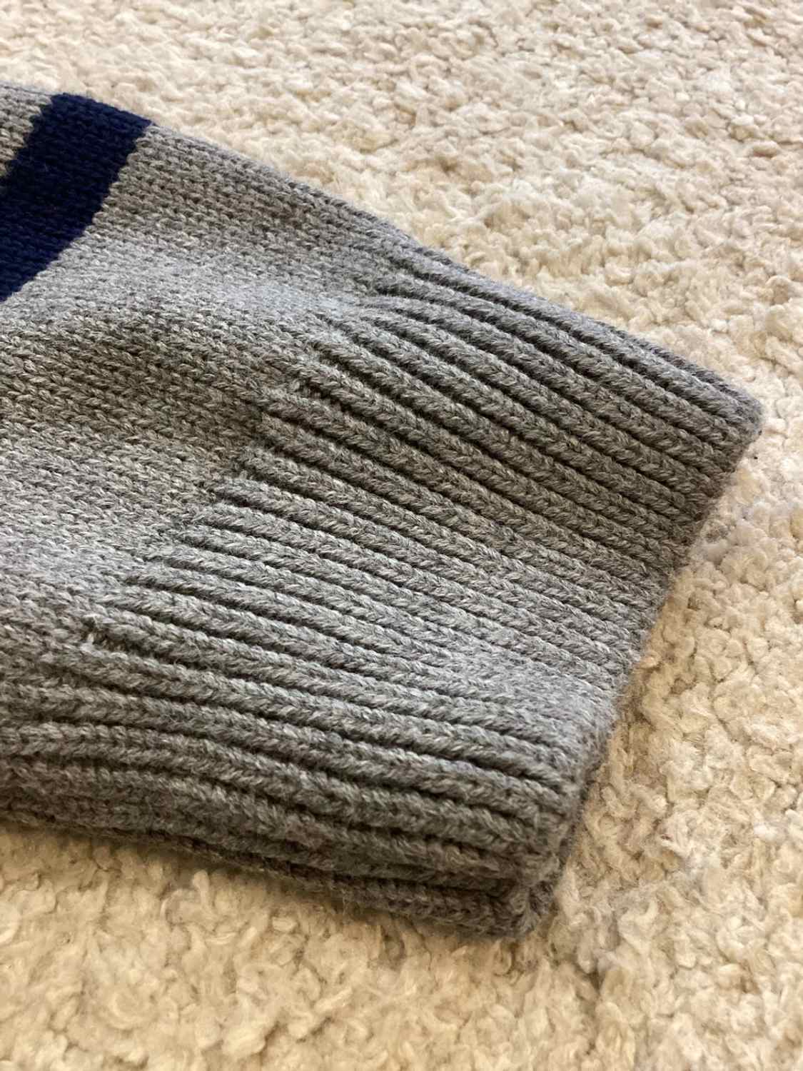 🧶 Sweat Chaps Homme à Rayures - Gris & Marine - Taille L/G
