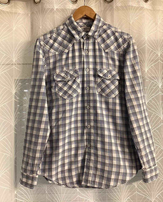 👔 Chemise Club Room Homme - Slim Fit - Carreaux - Blanc/Bleu/Marine