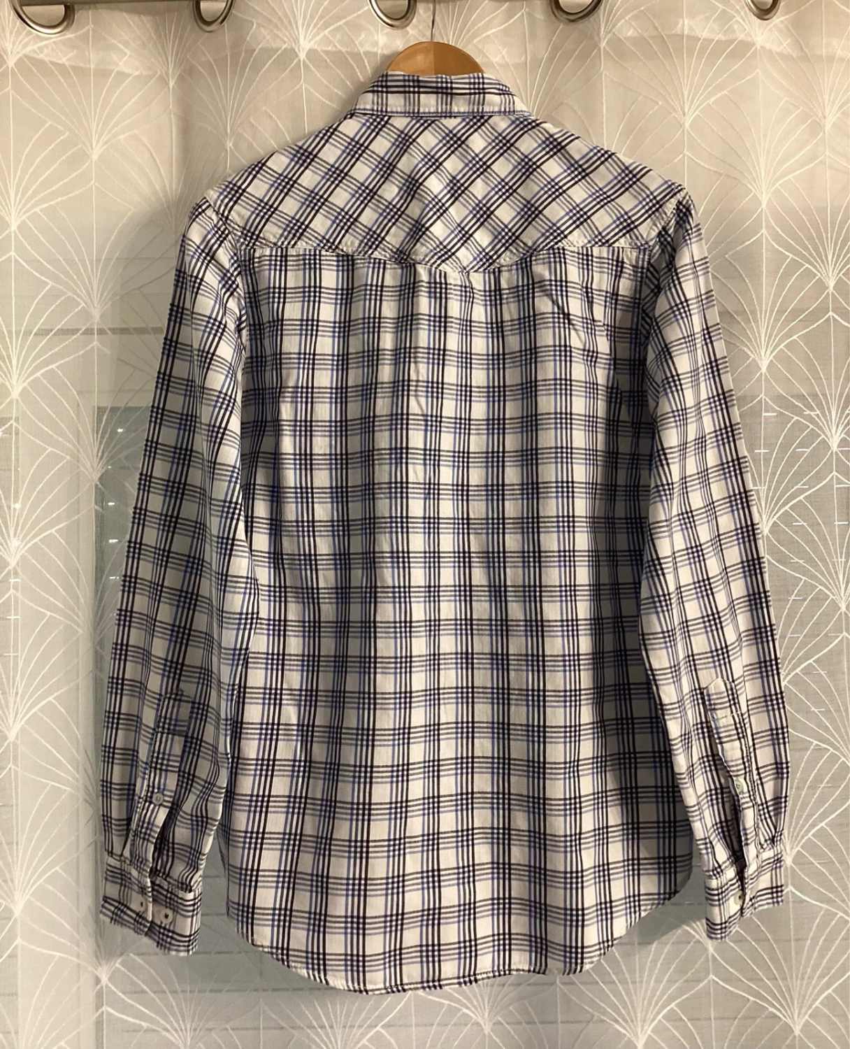 👔 Chemise Club Room Homme - Slim Fit - Carreaux - Blanc/Bleu/Marine