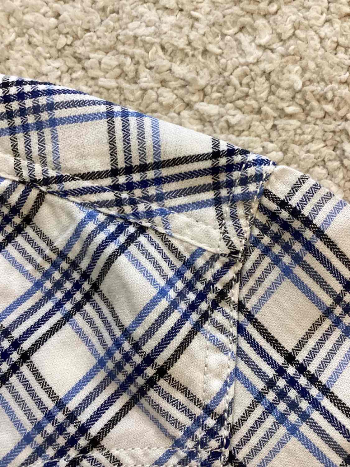 👔 Chemise Club Room Homme - Slim Fit - Carreaux - Blanc/Bleu/Marine
