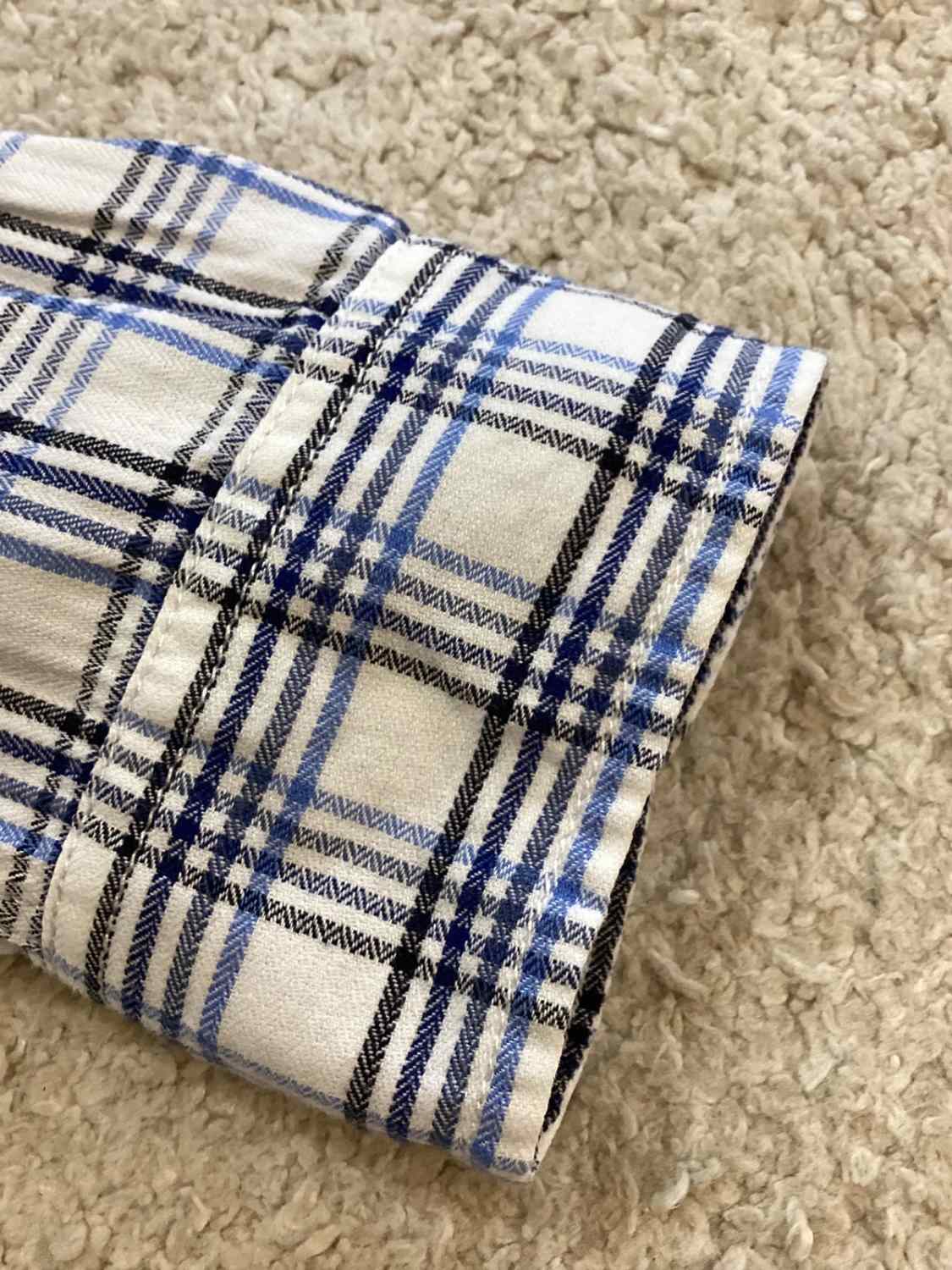 👔 Chemise Club Room Homme - Slim Fit - Carreaux - Blanc/Bleu/Marine