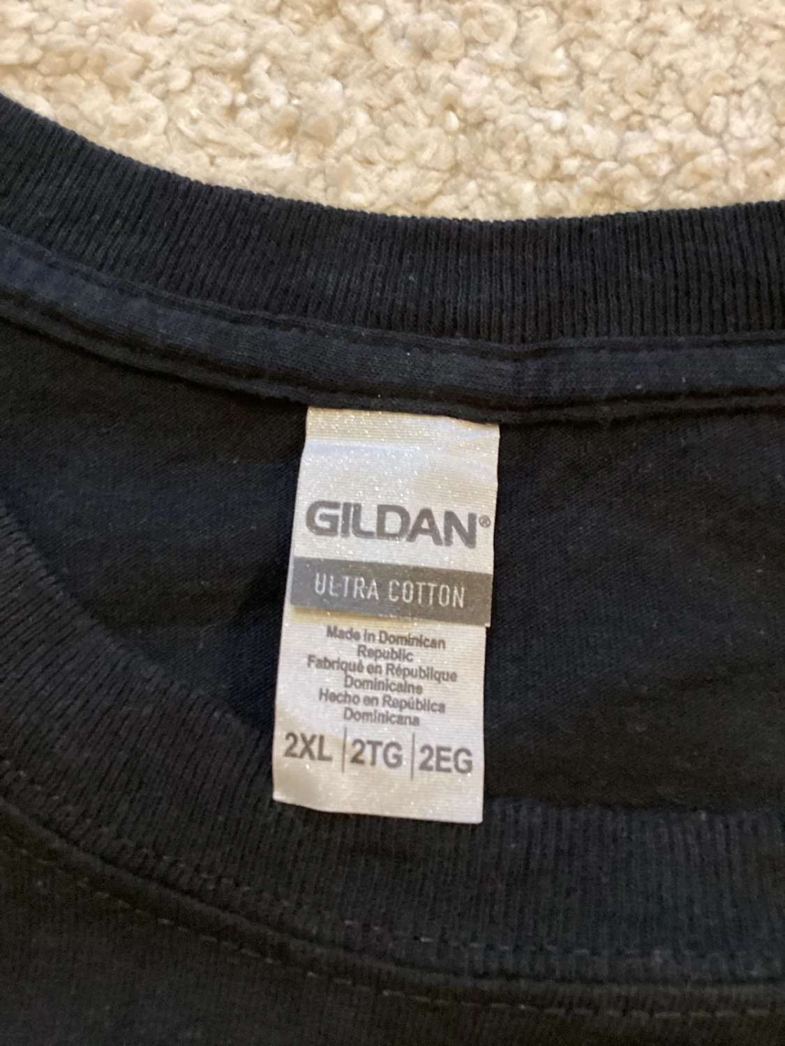 🖤 T-shirt Gildan Ultra Cotton Noir - Taille XXL