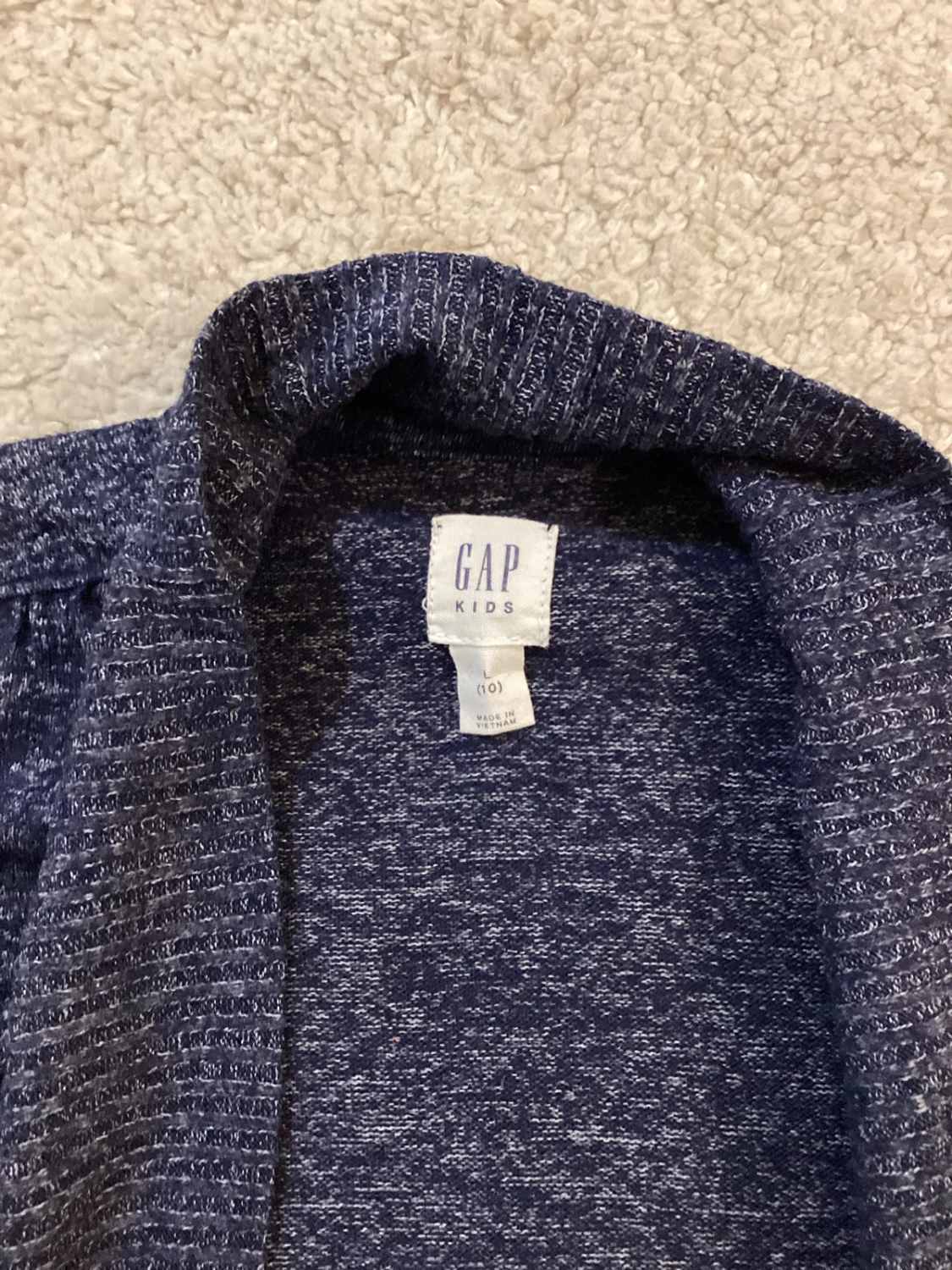 👧 Cardigan Gap Kids - Marine/Gris - Taille 10A - Fille